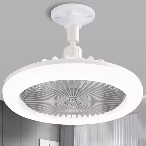 Remote Control 3 Light Color Dimming Multifunctional Timing Dimmable LED Mini Bedroom Living Room Office E27 Ceiling Fan Light
