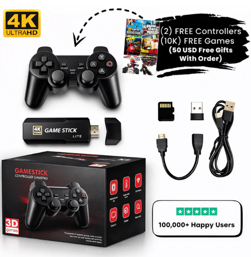GameBox 64 Retro Console – 30,000+ Preloaded Games with 4K HDMI & Wireless Controllers