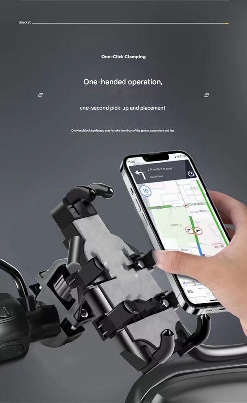 Durable Shock Absorption 360 Degree Rotatable Bicycle Motorcycle Electric Scooter 4.7-7.2 Inch Universal Cell Phone Holder Mounting Bracket
