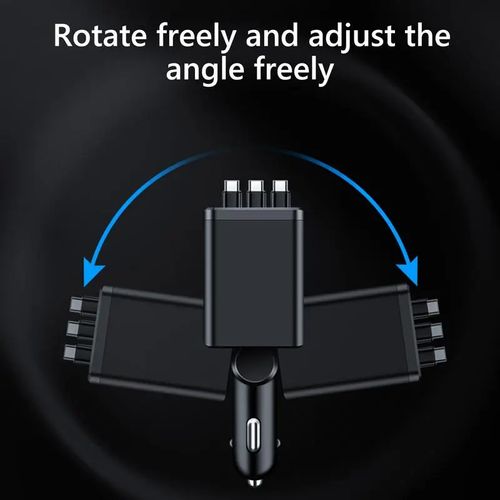 7-in-1 Retractable Car Charger Car Starlight Projection