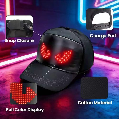 Programmable LED baseball cap