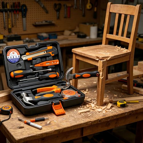 9-piece Toolbox Set for Car and Home Use