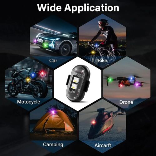 8PCS Wireless LED Strobe Light With