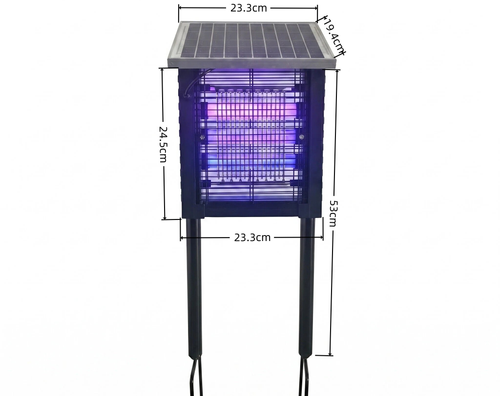 High Voltage Solar Mosquito Killer Lamp with 3 UV Tubes