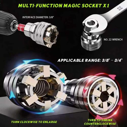 Multifunctional Universal Socket Wrench – General-Purpose Maintenance Tool, 3-Piece Set