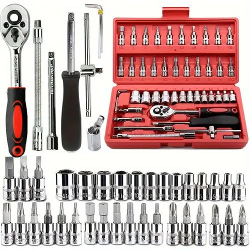 46-piece multi-purpose socket wrench tool set