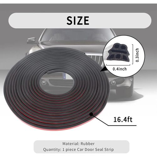 16.40FT(5M) Car Door Sound Insulation Seal Strip