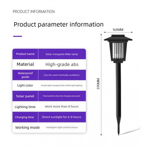 Solar Mosquito Killer Lamp -Outdoor Garden Stake Light