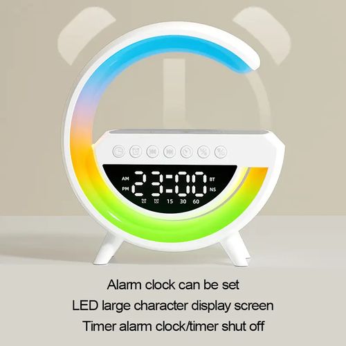 7-Color Multifunctional Wireless Charging Desk Lamp with Speaker