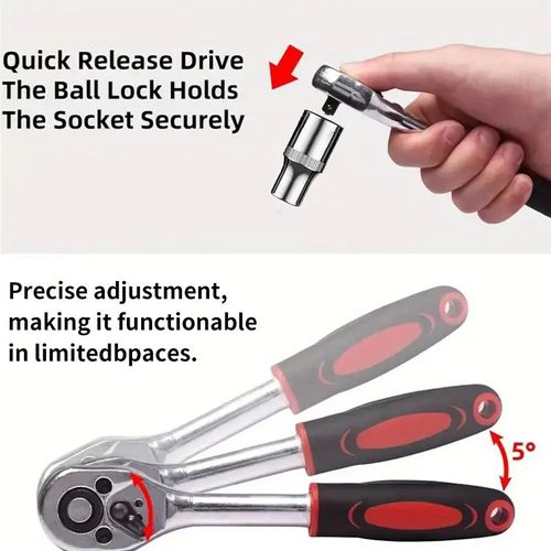 46-piece multi-purpose socket wrench tool set