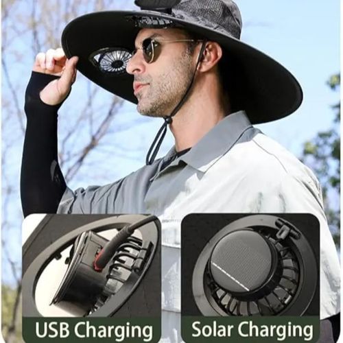 Solar Fan Visor Hat