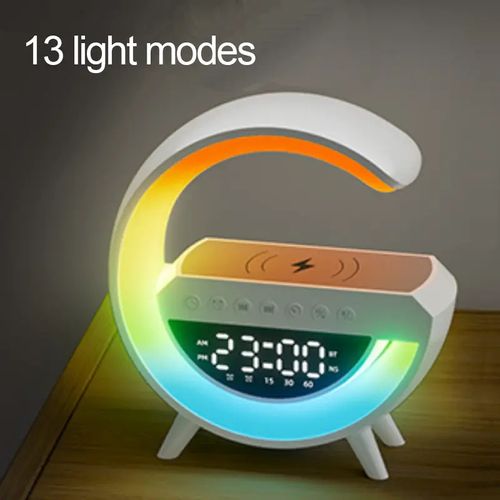 7-Color Multifunctional Wireless Charging Desk Lamp with Speaker