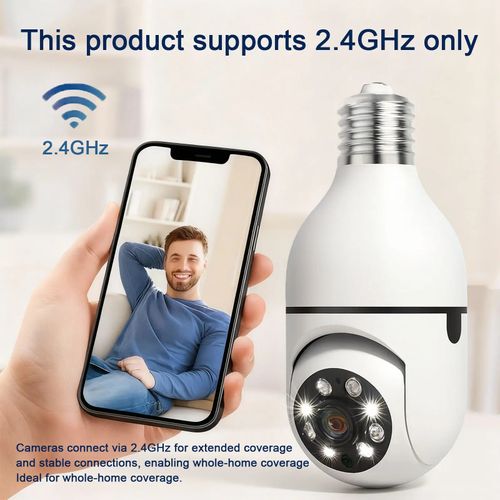 Full HD Smart Light Bulb Security Camera