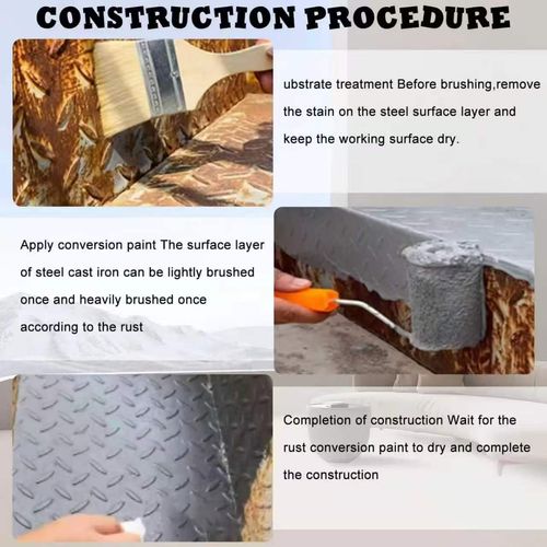 Water-based metal anti-rust paint rust converter