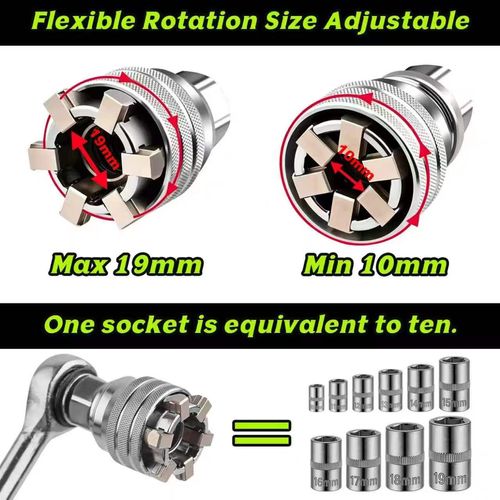 Multifunctional Universal Socket Wrench – General-Purpose Maintenance Tool, 3-Piece Set