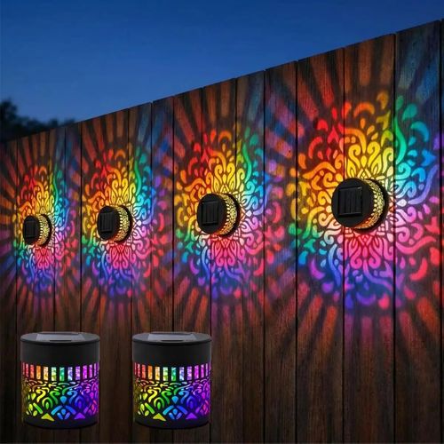 7-Color Solar Mandala Projector Wall Lights