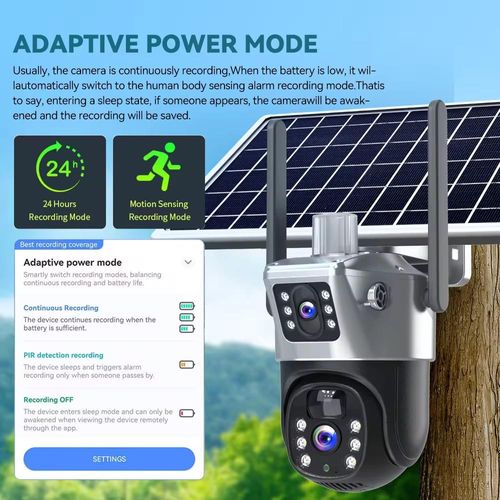 Outdoor Solar Powered PTZ Security Camera