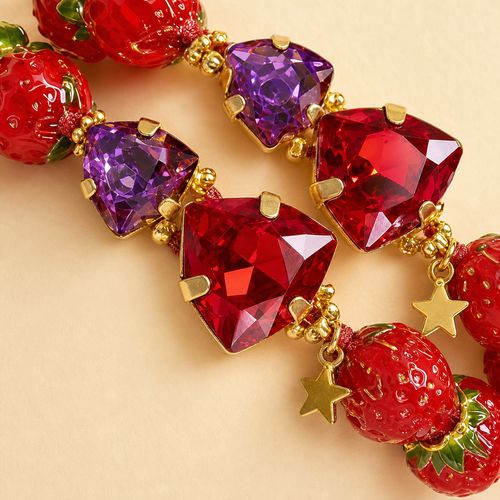 Strawberry Charm Bracelet for Women