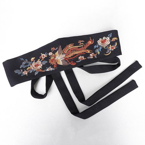 Vintage Hand-Embroidered Ancient Style Fabric Sash