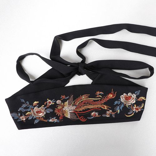 Vintage Hand-Embroidered Ancient Style Fabric Sash