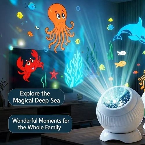 Dynamic Rotating Ocean Wave LED Projector Light