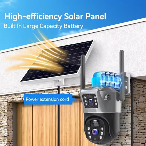 Outdoor Solar Powered PTZ Security Camera