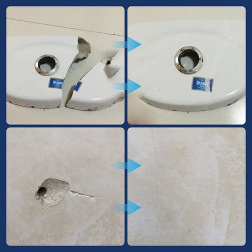 Kit voor reparatie van scheurenin keramische tegels