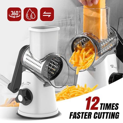 Limited Time Half Price-3 in 1 Rotary Cheese Grater Vegetable Shredder