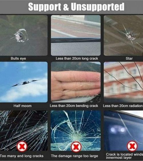 Windshield Automotive Glass Crack Nano Repair Fluid Kit