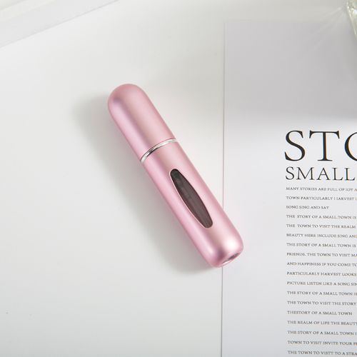 5pcs Mini Travel Aluminum Gold Portable 5ml Refillable Perfume Atomizer Makeup Cosmetic Bottle with Pump Spray Case