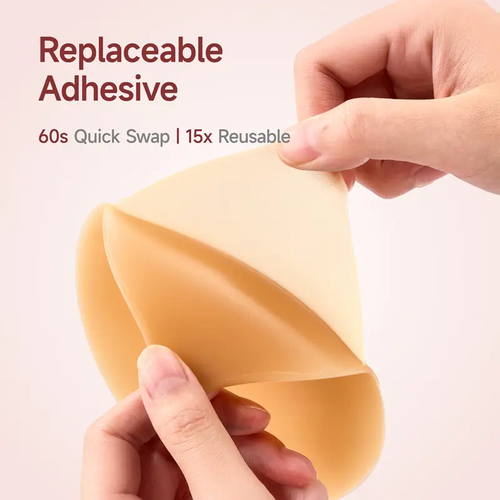 Sticky Bra – VIRAL No.1 Push-up Sticky Bra, Waterproof & Sweat-proof Invisible Bra, Reusable Silicone Adhesive Bra for Women, Includes Storage Board & Replaceable Pads