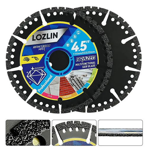 Multi-Material Cutting Blades - 3PCS Options, Dry Cut for Metal, Tile, Stone - Angle Grinder Saw Blades for Cast Iron, Marble - Tool Accessories