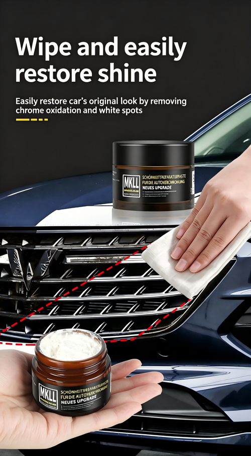 Chrome Trim Oxidation Restorer — Rust Removal, Polishing, and Refinishing Agent for Plated Metal (Upgraded Version)