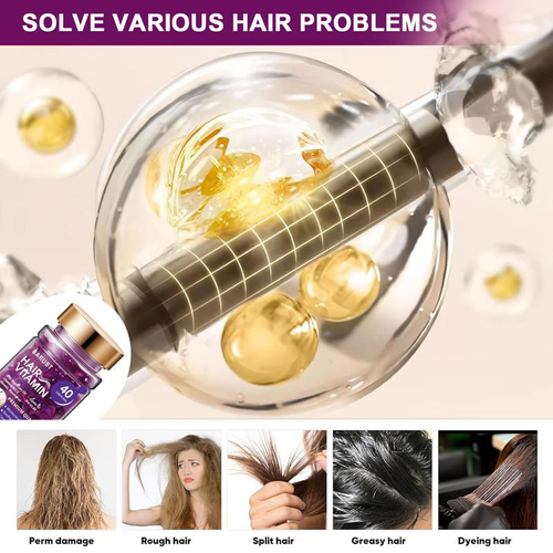 Biotin Collagen Hair Growth Nourishes Smooth Shine Hair Vitamin a c E B5 Capsules Softgel Hair Oil Care Capsule