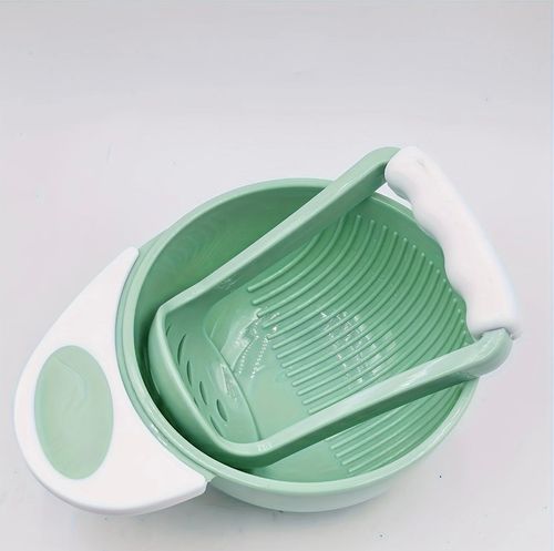 2-piece handheld fruit puree crushing set: 11.5 cm 4.52 inch bowl and 8.1 cm 3.18 inch potato crusher – no electricity required, easy to make fresh juices and purees – durable plastic construction.