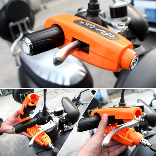 CB Heavy-Duty Anti-Theft Manual Brake Lever Rotor Lock Bikes Scooters Motorcycles Electric Cars Battery Cars Durable ABS Easy