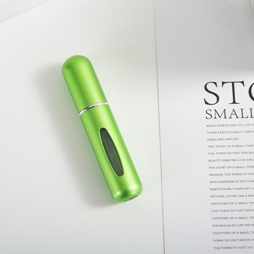 5pcs Mini Travel Aluminum Gold Portable 5ml Refillable Perfume Atomizer Makeup Cosmetic Bottle with Pump Spray Case