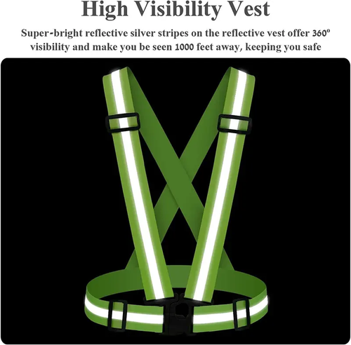 Adjustable Safety Vest High Visibility Reflective Running Belt