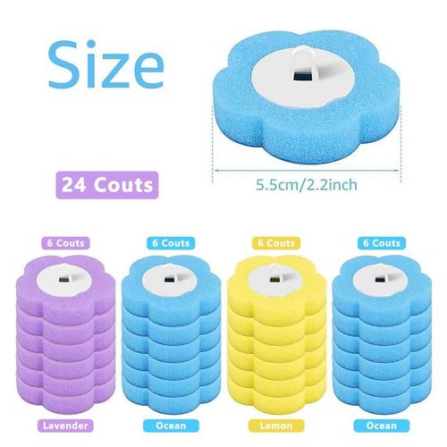 Disposable Toilet Brush, Toilet Bowl Wand Holder Set with 24PCS Cleaner Refills,Bathroom Cleaning System for Sink Bathtub Drain Wash Basin Urinal