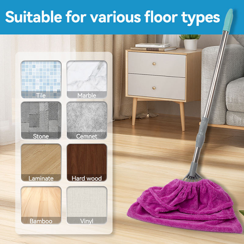 Multifunctional All-In-One Replacement Cleaning Cloth Cover Super Absorbent Thickened Lazy Broom Mop for Sweeping Dust Removal