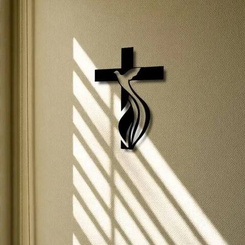 Metal Iron Cross Wall Pendant