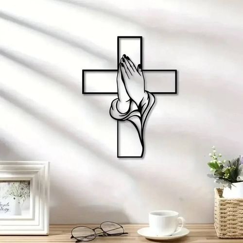Metal Iron Cross Wall Pendant
