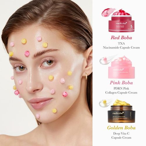 Mix & Match Boba Cream Set | Tiktok Viral Capsule Creams for Uneven Skin Tone, Glow Hydration, Korean Skincare, K-beauty