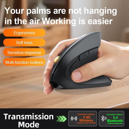 Ergonomic Mini LED 6D Wireless Rechargeable Vertical Mouse