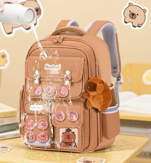Unique Capybara Designs Backpack For Elementary Students Ergonomic Schook Bag with Adjustable Strap For Comfort