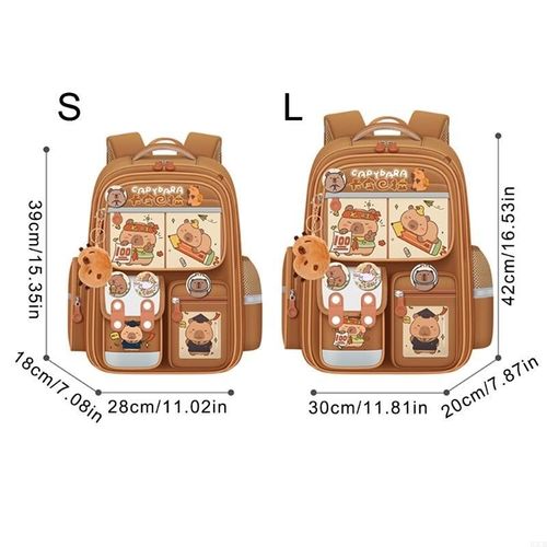 Unique Capybara Designs Backpack For Elementary Students Ergonomic Schook Bag with Adjustable Strap For Comfort
