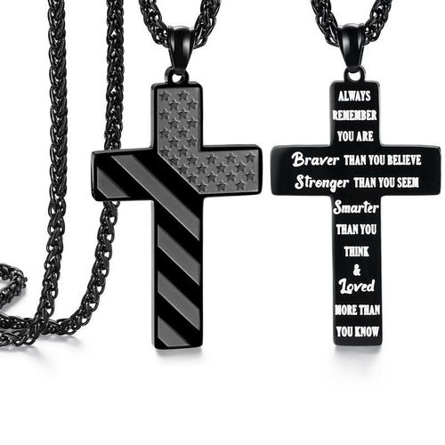 Creative Scripture Cross Pendant