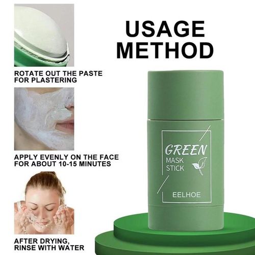 Green Tea & Clay Purifying Stick Mask - Oil Control & Pore Minimizing Facial Treatment (40g)