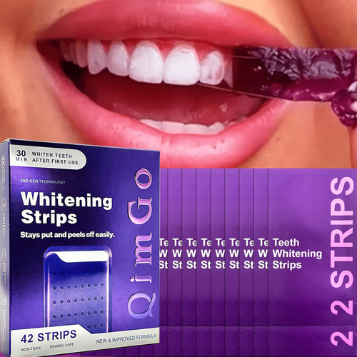 Professional Teeth Whitening Strips Bright Beautiful Smile No Sensitive Peroxide Free Teeth Whitening Strips 7 Pairs 14 Strips
