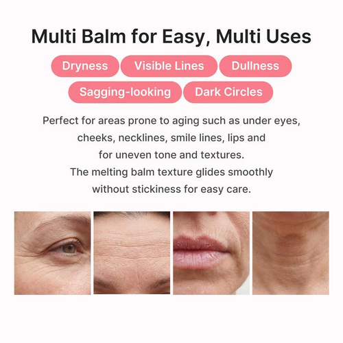 Pink Collagen Volume Multi Balm | All In One Volufiline, PDRN, NAD Stick for Youthful-Looking, Helping Look of Fine Lines, Firming Care, Anti-Aging Care | For Under-Eyes, Neck, Forehead, Smile Lines, Lip Care | Korean Skincare